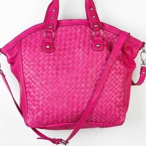 Urban Outfitters Crosshatch Woven Leather Tote Bag